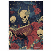 A Devil and the Book of Secrets Witchy Wall Décor for Gothic on Ready to Hang 1.5" Thick Canvas Wrap, Floating Framed Canvas, Flat Rolled Canvas