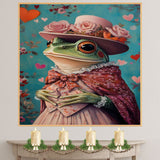 Majestic Elegance: Whimsical Highland Cattle in a Victorian-Era European Suit and Hat Heartfelt Timeless Artwork on Ready to Hang 1.5" Thick Canvas Wrap, Floating Framed Canvas, Flat Rolled Canvas