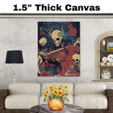 A Devil and the Book of Secrets Witchy Wall Décor for Gothic on Ready to Hang 1.5" Thick Canvas Wrap, Floating Framed Canvas, Flat Rolled Canvas