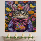 Bunny-Eared Beauty: Playful Cat Dressed for a Festive Spring Celebration on Canvas Wrap, Framed Print, or Rolled Artwork