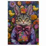 Bunny-Eared Beauty: Playful Cat Dressed for a Festive Spring Celebration on Canvas Wrap, Framed Print, or Rolled Artwork