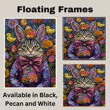 Bunny-Eared Beauty: Playful Cat Dressed for a Festive Spring Celebration on Canvas Wrap, Framed Print, or Rolled Artwork