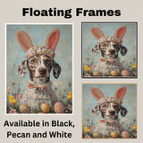 Colorful Canine: Catahoula Leopard Dog in a Charming Springtime Ensemble on Gallery Wrap, Framed Artwork, or Rolled Print