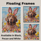 Chesapeake Bay Retriever Dressed for a Springtime Celebration on Canvas or Print