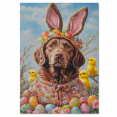 Chesapeake Bay Retriever Dressed for a Springtime Celebration on Canvas or Print