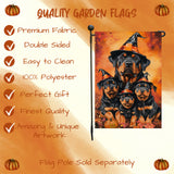 Rottweiler Puppy Yard Flag Fall Halloween Outdoor Decorative Flag for Autumn Jack O Lantern Pumpkin Yard Outside Decor Pet Owner Gift for Thanksgiving Garden Decor