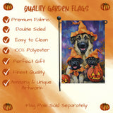 Anatolian Shepherd Dog Witch Hat Garden Flag for Spooky Halloween Pumpkin Decorations Outdoor Party Decor for Pet Lovers Gift for Thanksgiving Yard Sign