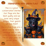 Belgian Shepherd Dog Spooky Halloween Pumpkin Witch Hat Yard Banner Autumn Outdoor Decor for Porch Lawn Pathway Dog Lover Gift for Moms Thanksgiving Party Garden Flag