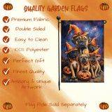 Bullmastiff Dog Halloween Garden Flag with Pumpkin Bats Outdoor Yard Decor Pathway Welcome Sign Holiday Party Decoration Gift for Womens Lawn Decor