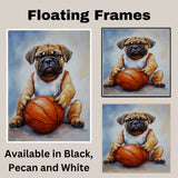 Bullmastiff Basketball Wall Art Print Sports Decor for Game Room Boys Bedroom or Home Gym Gift Ready to Hang Canvas or Framed Artwork