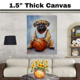Bullmastiff Basketball Wall Art Print Sports Decor for Game Room Boys Bedroom or Home Gym Gift Ready to Hang Canvas or Framed Artwork