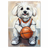 Coton de Tulear Puppy Wall Art Print Nursery Dog Decor for Baby Playroom Gift Ready to Hang Canvas or Framed Artwork