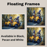 Whimsical Girls and Dog Balloon Ride Painting for Adventure Lovers and Fantasy-Themed Spaces on Ready to Hang 1.5" Thick Canvas Wrap, Floating Framed Canvas, Flat Rolled Canvas