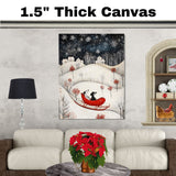 Whimsical Christmas Dachshund Dogs Sleigh Riding Through Snowy Hills Under Starry Sky Charming Holiday Art Print for Dog Lovers and Winter Season Décor on Ready to Hang 1.5" Thick Canvas Wrap, Floating Framed Canvas, Flat Rolled Canvas