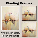 Romantic Doves in Soft Pastel Style Symbolizing Love and Peace Minimalist Bird Painting for Tranquil Living Spaces or Thoughtful Gift for Couples on Ready to Hang 1.5" Thick Canvas Wrap, Floating Framed Canvas, Flat Rolled Canvas