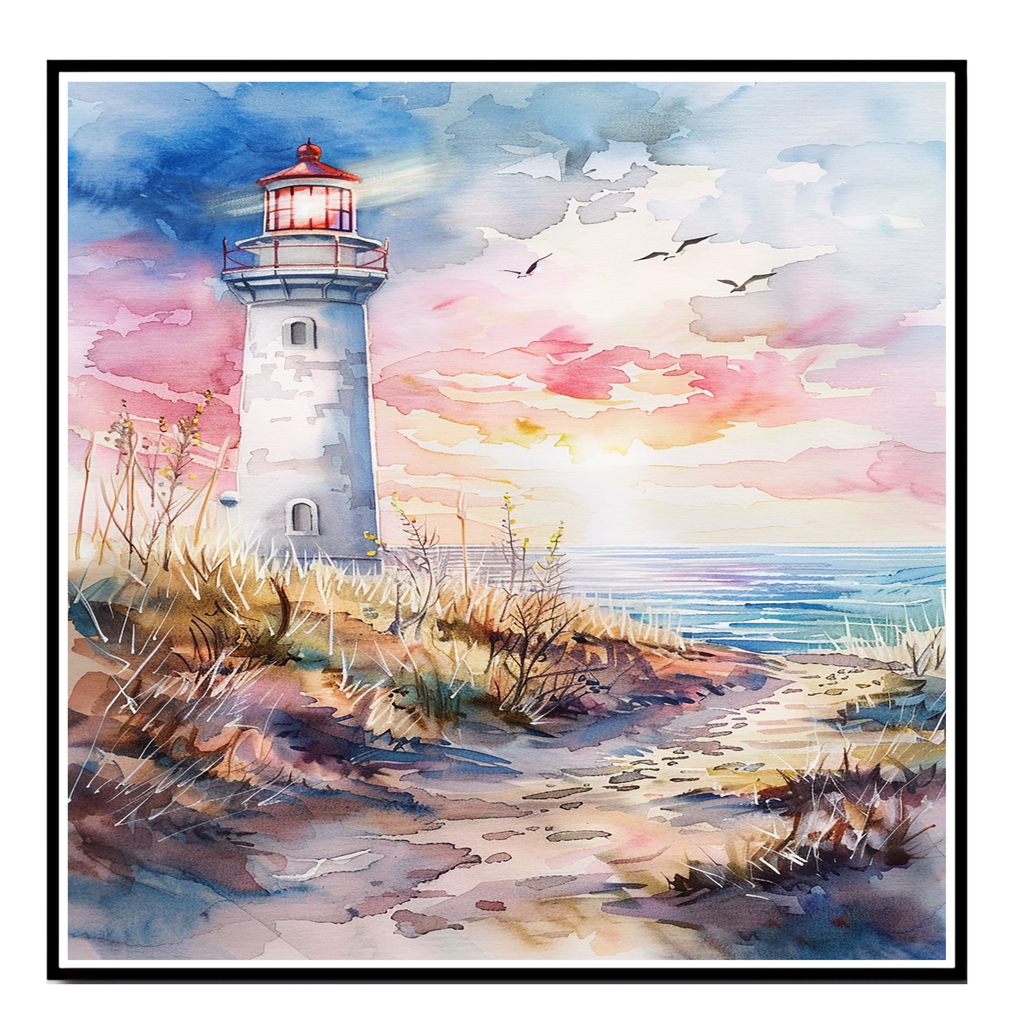 Jean Guichard La Jumnet Man In The Lighthouse Art Print Unframed Jean Guichard La Jumnet Man In The Lighthouse Art Print Unframed