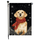 Highland Cow Christmas Garden Flag 12x18 Inch Single Side or Double Sidedd Winter Yard Flag Farmhouse Yard Outdoor Snowflake Decorative Banner for Patio Garden Lawn