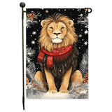 Let It Snow Pig Garden Flag 12x18 Inch Single Side or Double Sidedd Outdoor Christmas Flag, Cute Pig with Red Scarf Winter Yard Lawn Banner, Farmhouse Holiday Decor for Pig Lovers