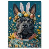Easter Bliss: Cane Corso Showcasing a Festive Spring Look on Premium Canvas Wrap, Framed Print, or Rolled Artwork