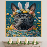 Easter Bliss: Cane Corso Showcasing a Festive Spring Look on Premium Canvas Wrap, Framed Print, or Rolled Artwork
