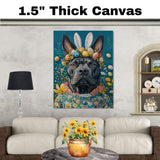 Easter Bliss: Cane Corso Showcasing a Festive Spring Look on Premium Canvas Wrap, Framed Print, or Rolled Artwork