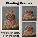 Springtime Purrfection: Cute Cat Showing Off a Seasonal Outfit on Canvas Wrap, Framed Print, or Rolled Artwork