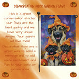 Anatolian Shepherd Dog Witch Hat Garden Flag for Spooky Halloween Pumpkin Decorations Outdoor Party Decor for Pet Lovers Gift for Thanksgiving Yard Sign