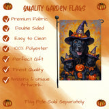 Belgian Shepherd Dog Spooky Halloween Pumpkin Witch Hat Yard Banner Autumn Outdoor Decor for Porch Lawn Pathway Dog Lover Gift for Moms Thanksgiving Party Garden Flag