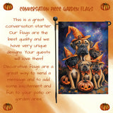 Bullmastiff Dog Halloween Garden Flag with Pumpkin Bats Outdoor Yard Decor Pathway Welcome Sign Holiday Party Decoration Gift for Womens Lawn Decor