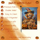 Nova Scotia Duck Tolling Retriever Pumpkin Witch Hat Outdoor Yard Decoration Halloween Banner for Yard Autumn Harvest Holiday with Dog Garden Flags for Outside