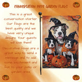 Pitbull Pumpkin Yard Flag for Halloween Outdoor Holiday Yard Decoration for Porch Lawn Garden Party Welcome Seasonal Autumn Fall Winter Witch Hat Dog Yard Flag
